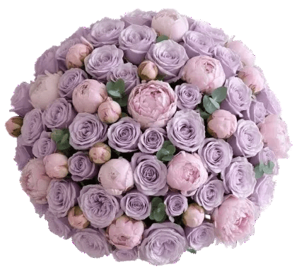 Dreamy Lavender Roses and Peonies Classic Bouquet - Florist London