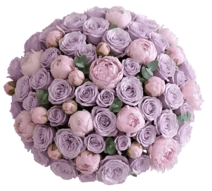 Dreamy Lavender Roses and Peonies Classic Bouquet - Florist London