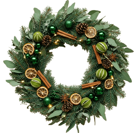 Emerald Spice Holiday Door Wreath - Florist London