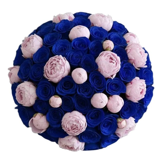 Ethereal Blue Roses and Peonies Dream Bouquet - Florist London