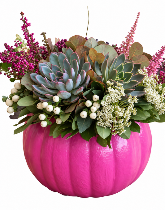 Exotic Pink Pumpkin Arrangement - Florist London