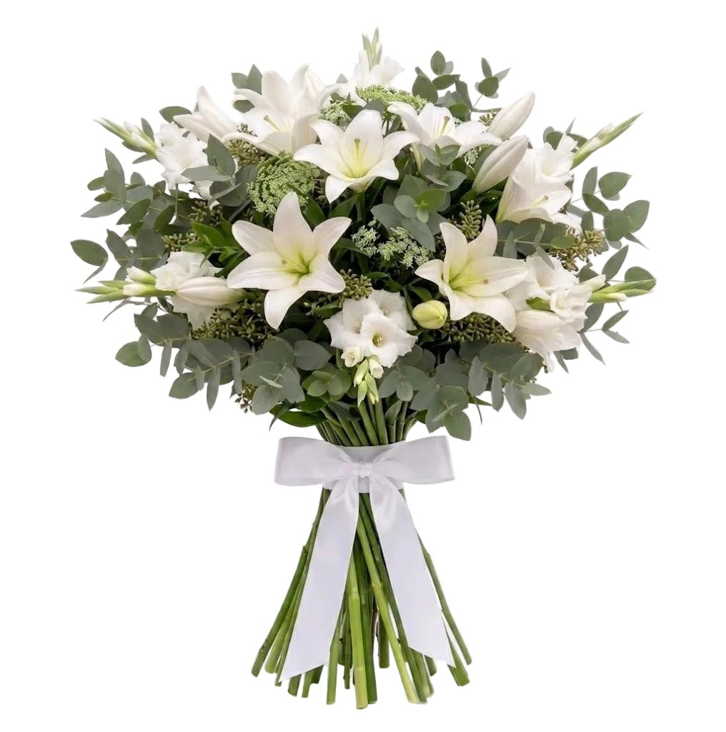 Fancy Bouquet of Gladiolus and White Lily - Florist London
