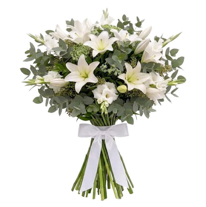 Fancy Bouquet of Gladiolus and White Lily - Florist London
