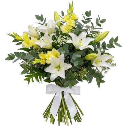 Fancy Bouquet of Gladiolus and White Lily - Florist London