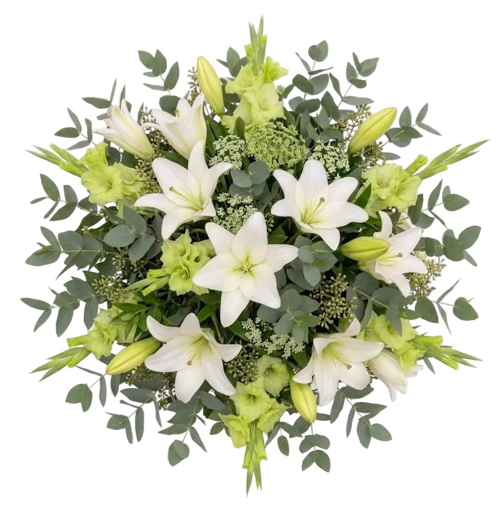 Fancy Bouquet of Gladiolus and White Lily - Florist London