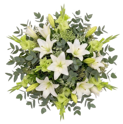 Fancy Bouquet of Gladiolus and White Lily - Florist London