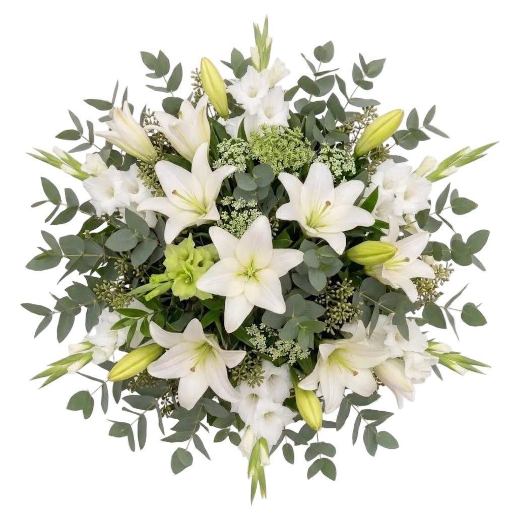 Fancy Bouquet of Gladiolus and White Lily - Florist London