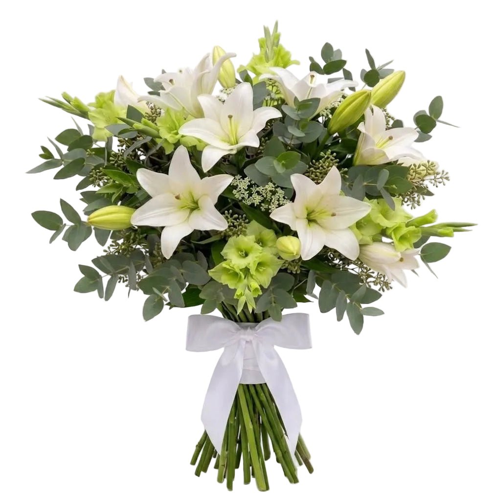 Fancy Bouquet of Gladiolus and White Lily - Florist London