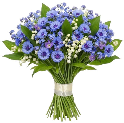 Fragrant Blue and White Bouquet - Florist London