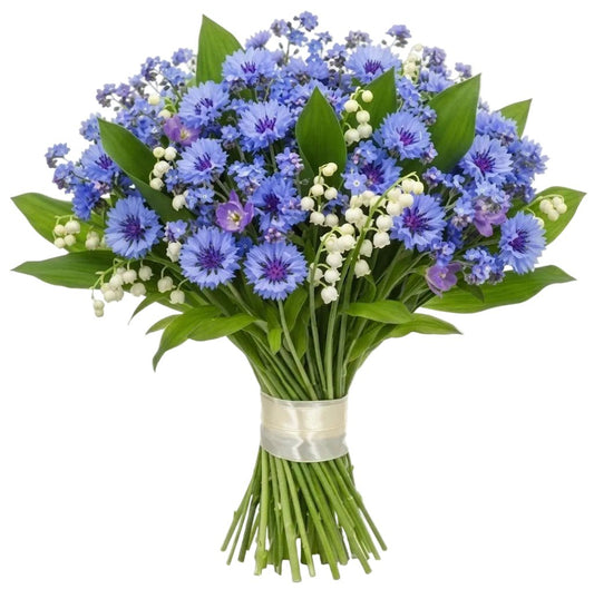 Fragrant Blue and White Bouquet - Florist London
