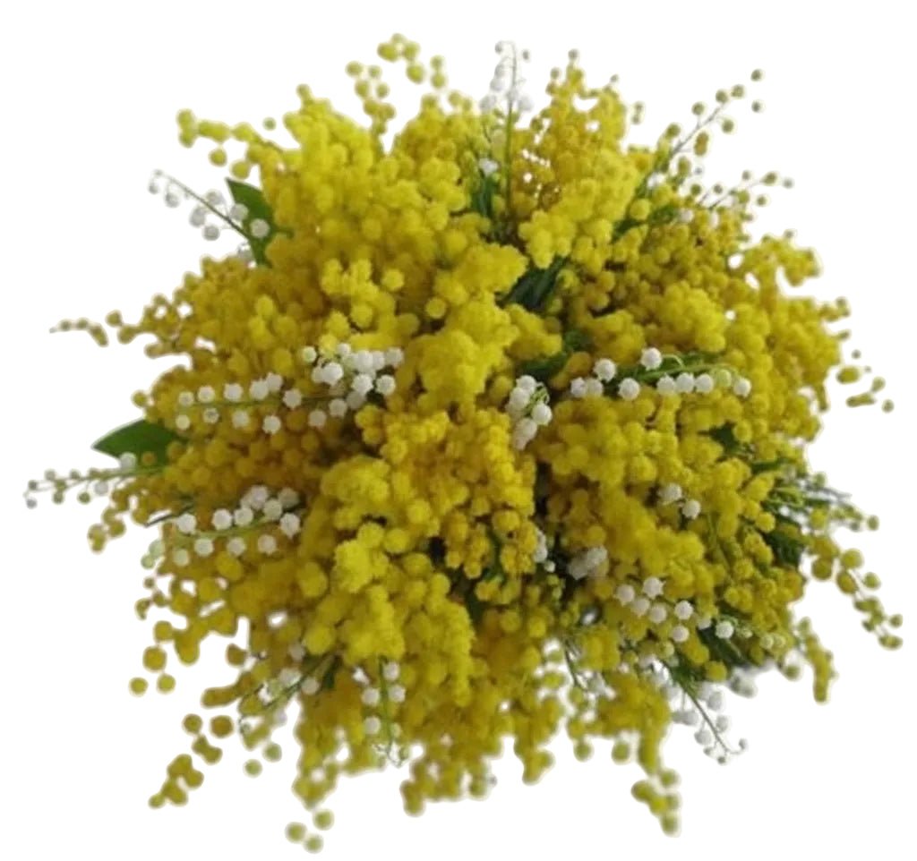 Fragrant Bouquet of Mimosa and Lily of the Valley - Florist London