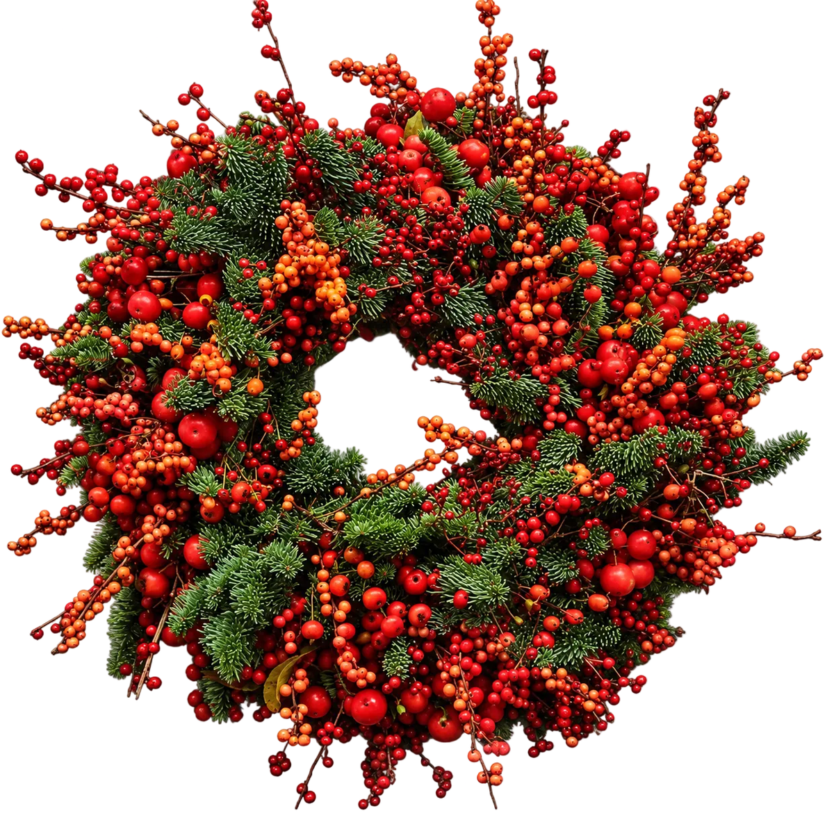 Full of Berry Rafined Door Wreath - Florist London