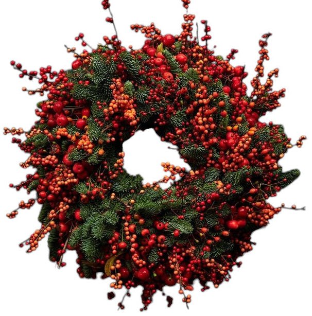 Full of Berry Rafined Door Wreath - Florist London
