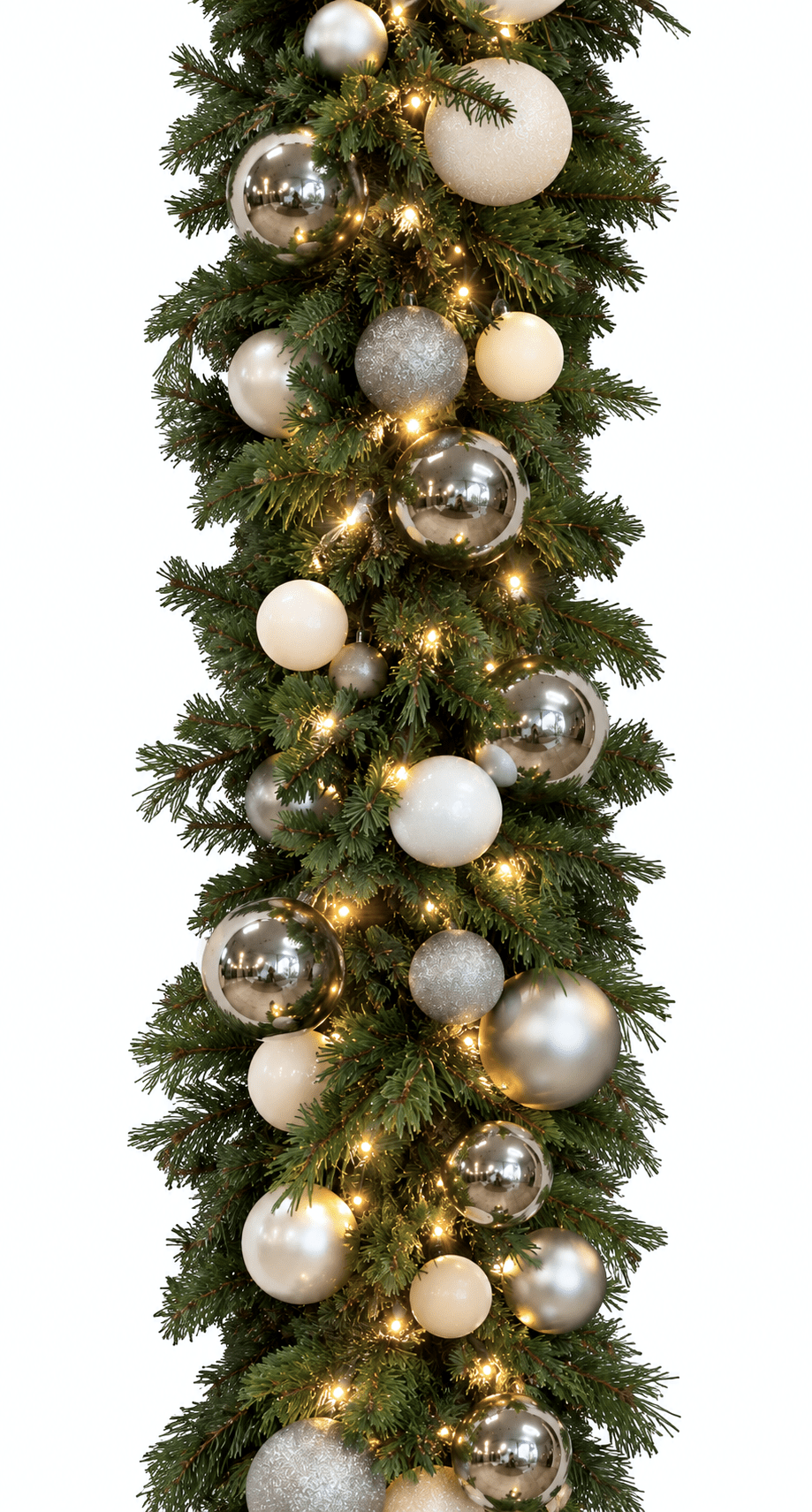 Garland with Baubles and Lights - Florist London