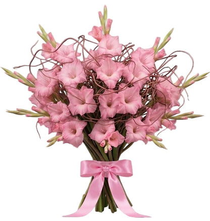 Gladiolus with Willow Twist Bouquet - Florist London
