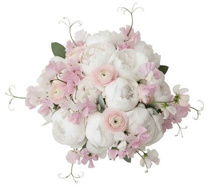 Gorgeous Bouquet of Peonies and Ranunculus with Sweet Peas - Florist London