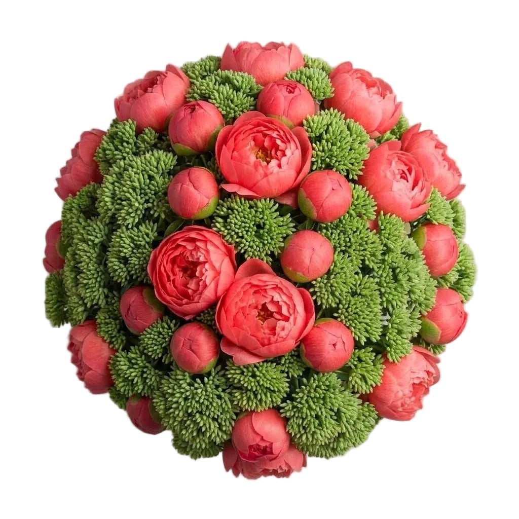 Gorgeous Bouquet of Peonies with Sedum - Florist London