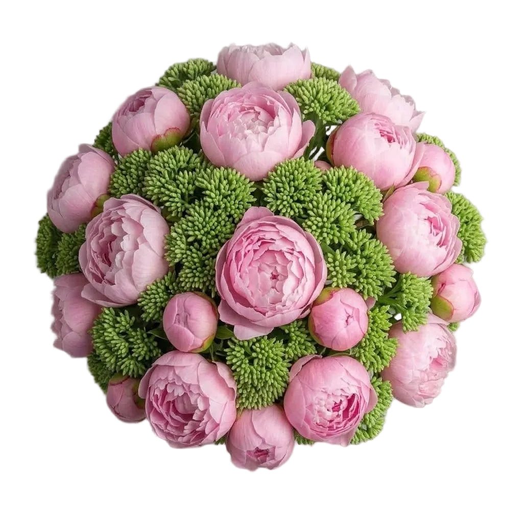 Gorgeous Bouquet of Peonies with Sedum - Florist London