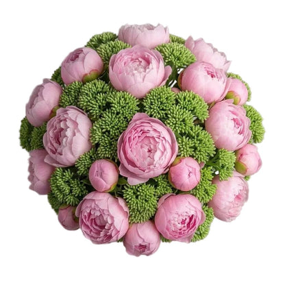 Gorgeous Bouquet of Peonies with Sedum - Florist London