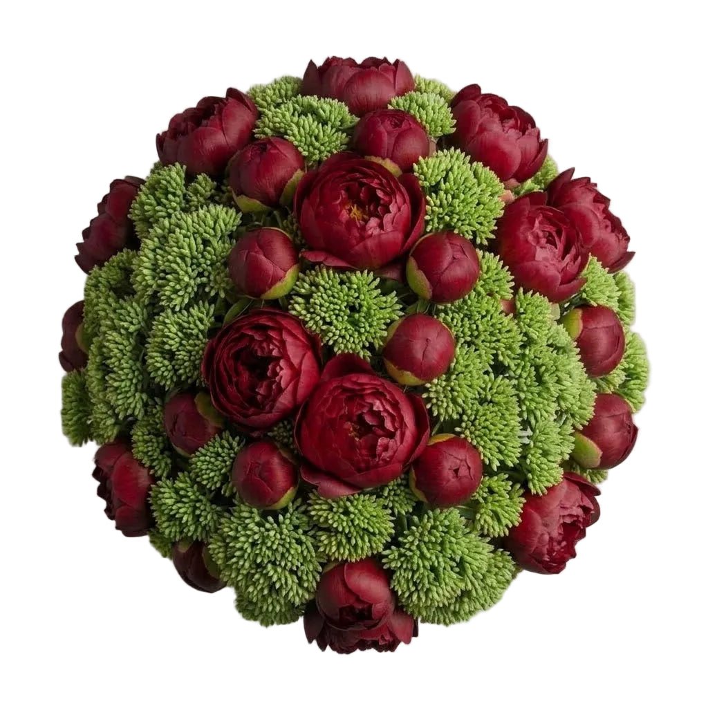 Gorgeous Bouquet of Peonies with Sedum - Florist London