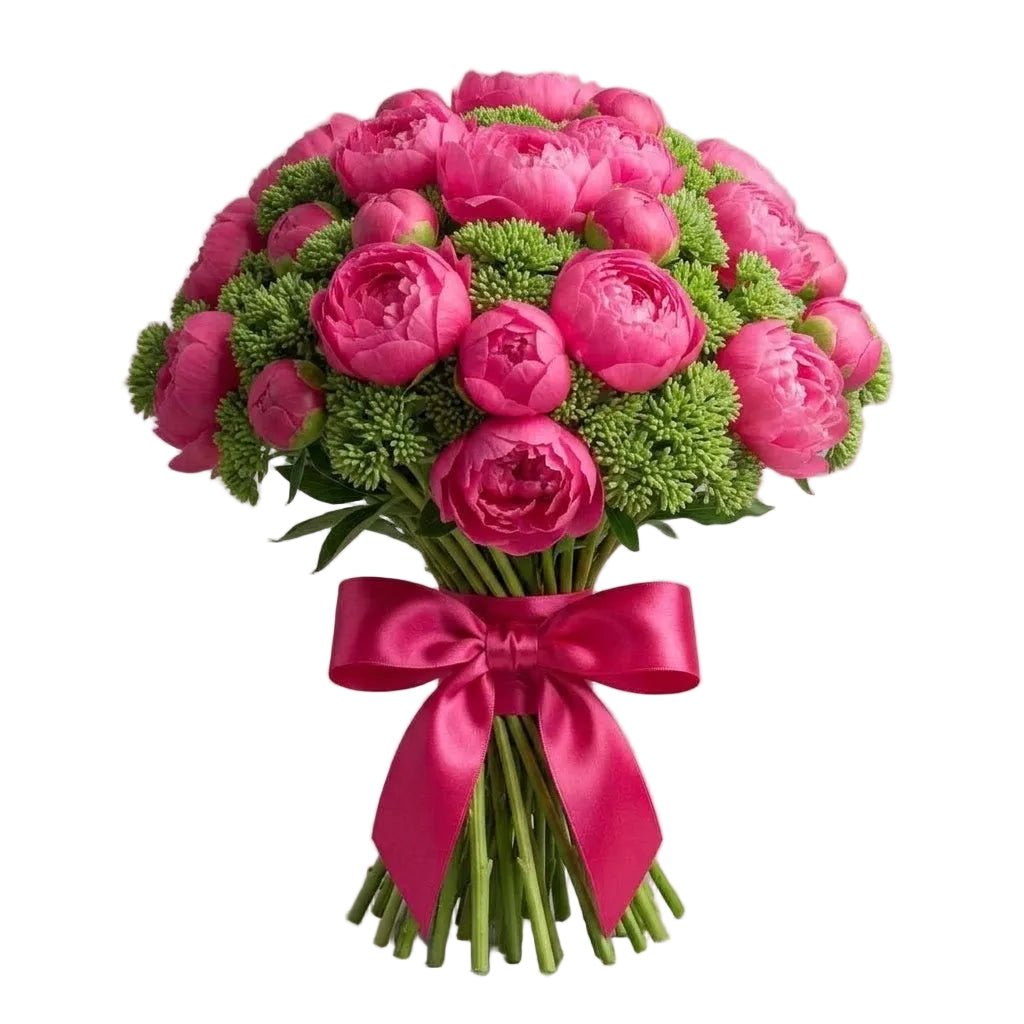 Gorgeous Bouquet of Peonies with Sedum - Florist London