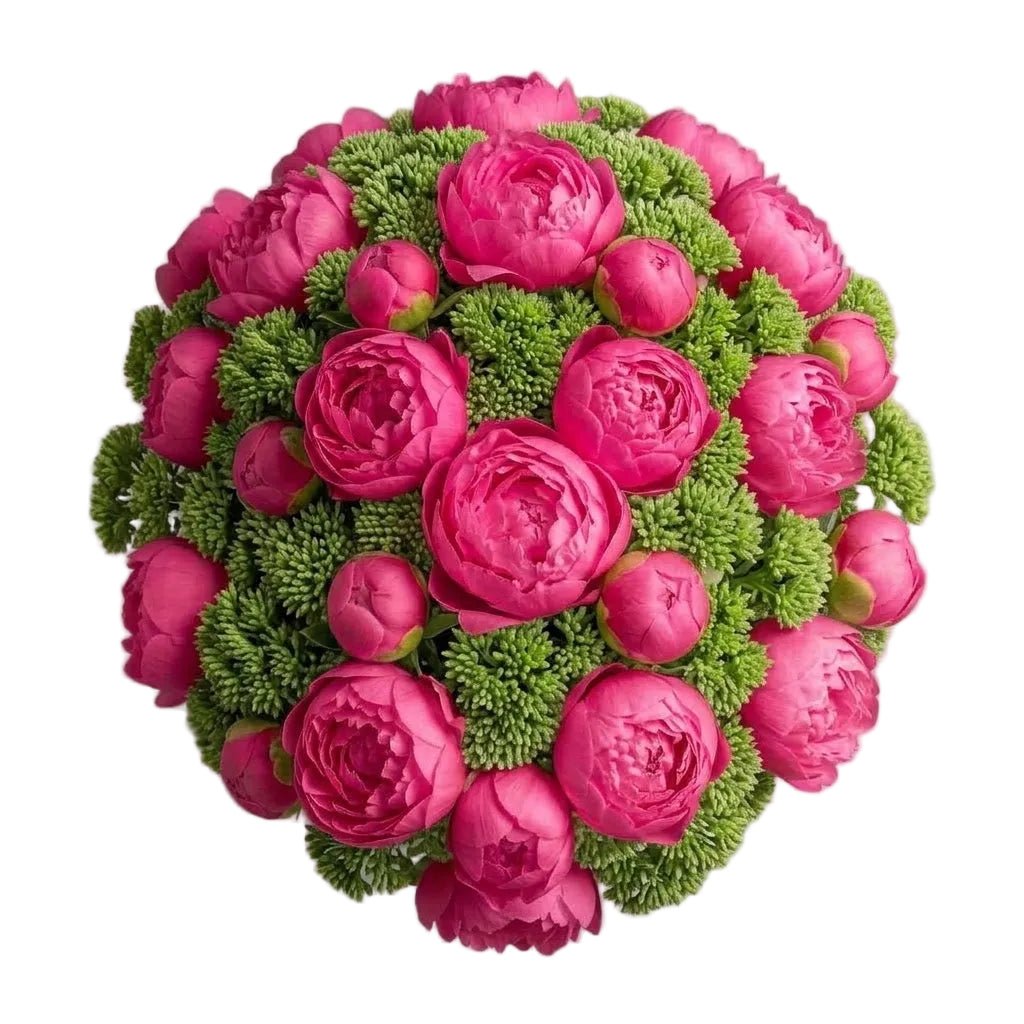 Gorgeous Bouquet of Peonies with Sedum - Florist London