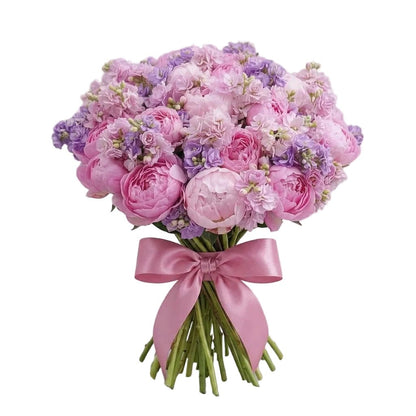Gorgeous Fragrant Bouquet of Peonies with Stocks - Florist London