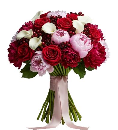 Gorgeous Peonies and Calla Lily Bouquet