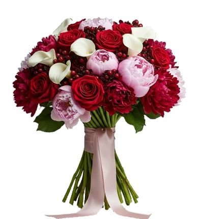 Gorgeous Peonies and Calla Lily Bouquet - Florist London