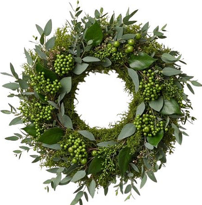 Green Berries Natural Door Wreath