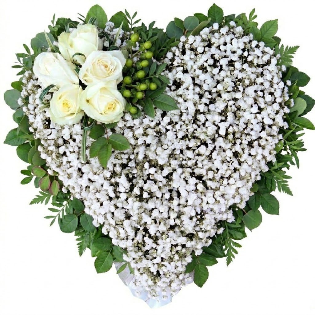 Gypsophila Heart with Roses - Florist London