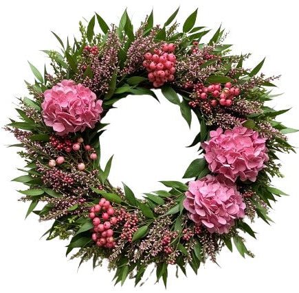 Hydrangea Dreams Meadow Door Ring - Florist London
