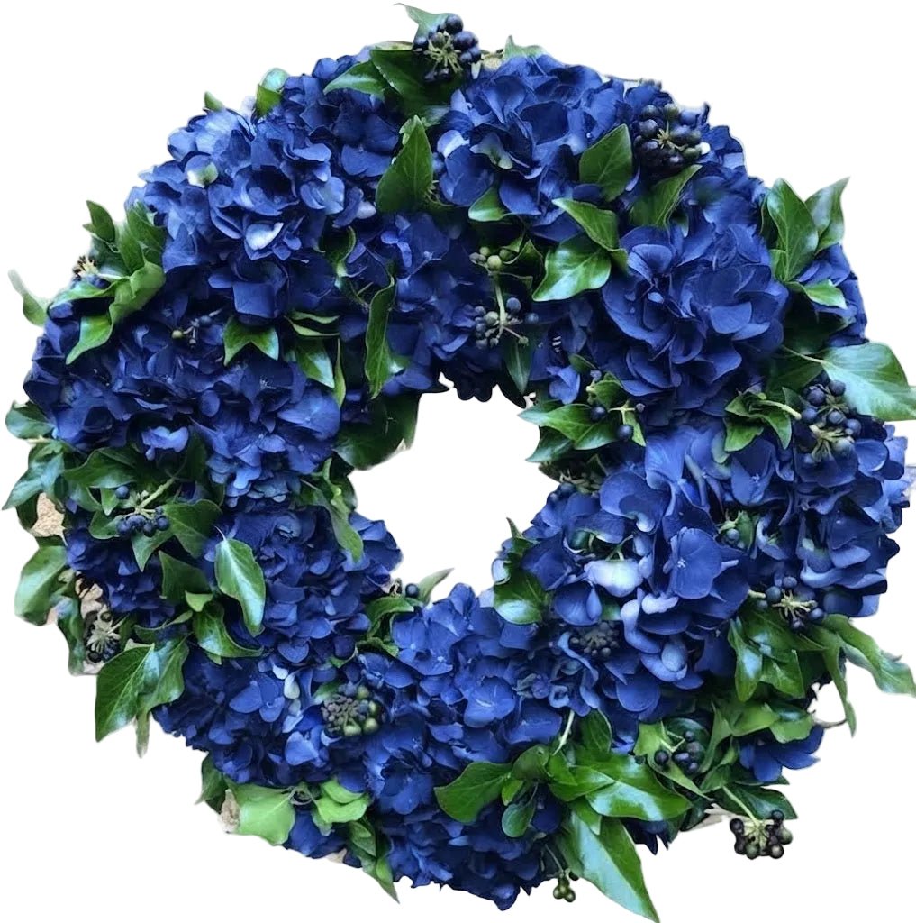 Hydrangea Rafined Door Wreath - Florist London