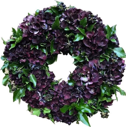 Hydrangea Rafined Door Wreath - Florist London