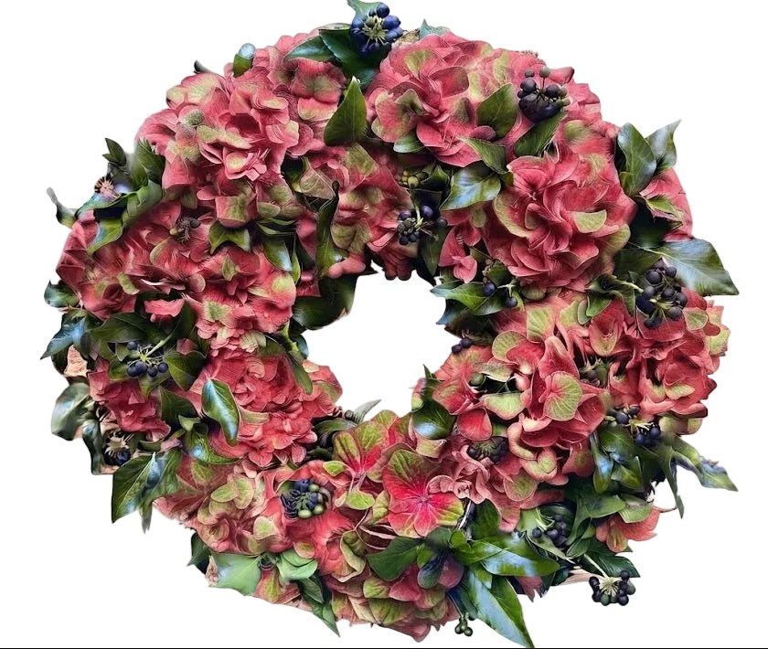 Hydrangea Rafined Door Wreath - Florist London