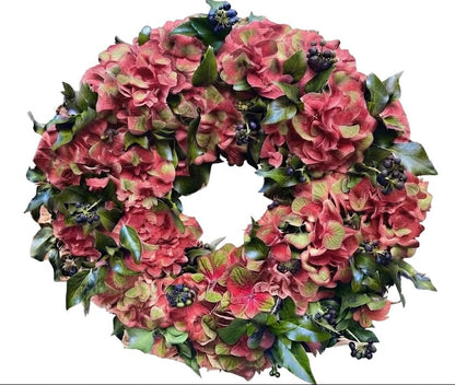 Hydrangea Rafined Door Wreath - Florist London