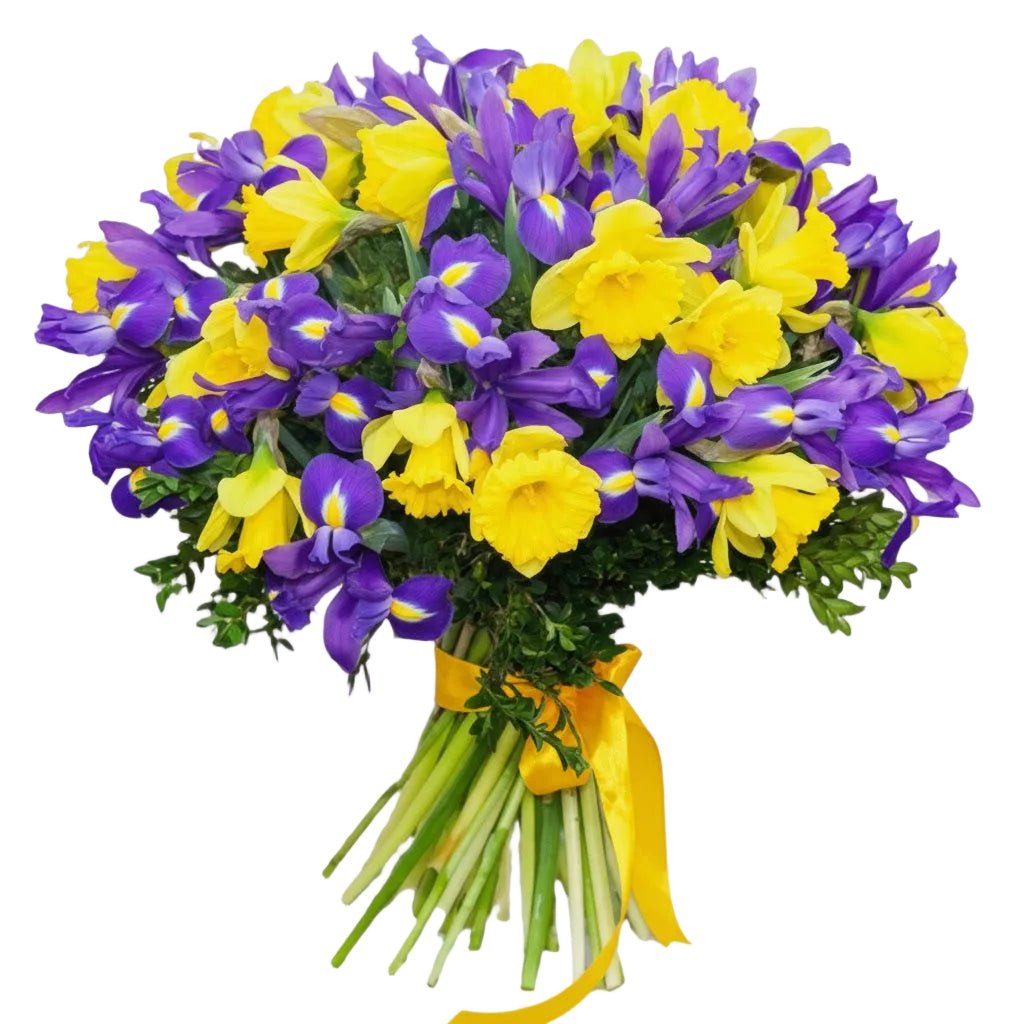 Iris and Daffodils Bouquet - Florist London