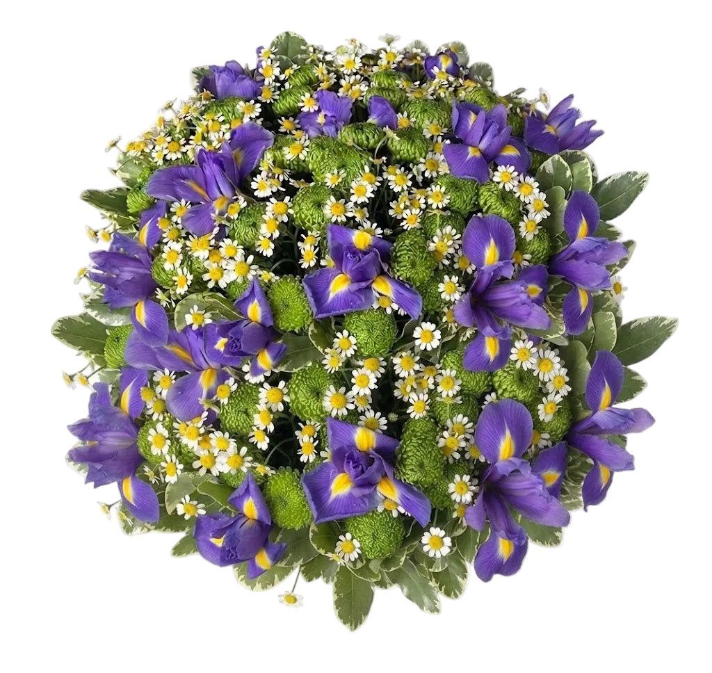 Iris in Green Pretty Bouquet - Florist London