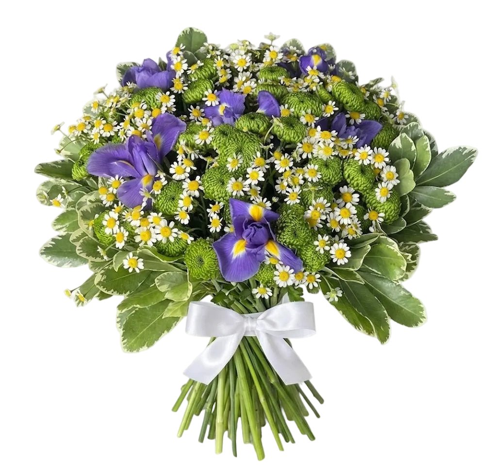 Iris in Green Pretty Bouquet - Florist London