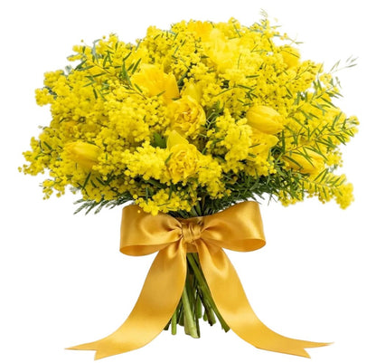 Just Yellow Mimose Bouquet - Florist London
