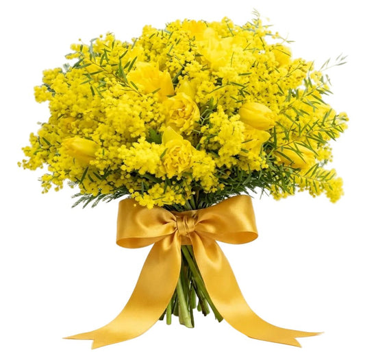 Just Yellow Mimose Bouquet - Florist London