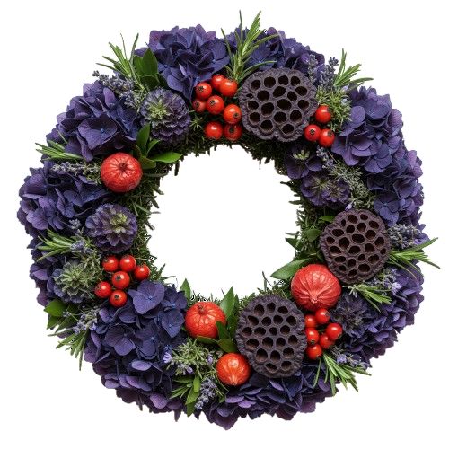 Lavender Dreams Berry Charm Autumn Wreath