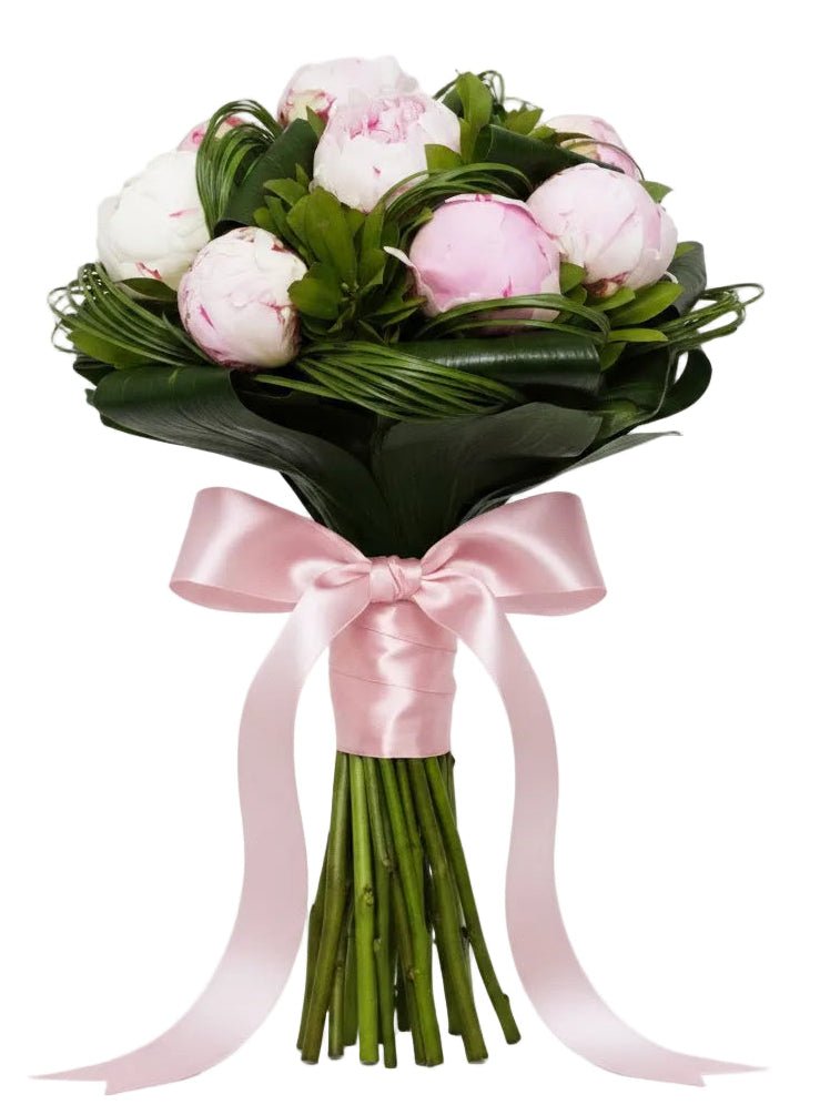 Light Pink Peonies with Greenery - Florist London