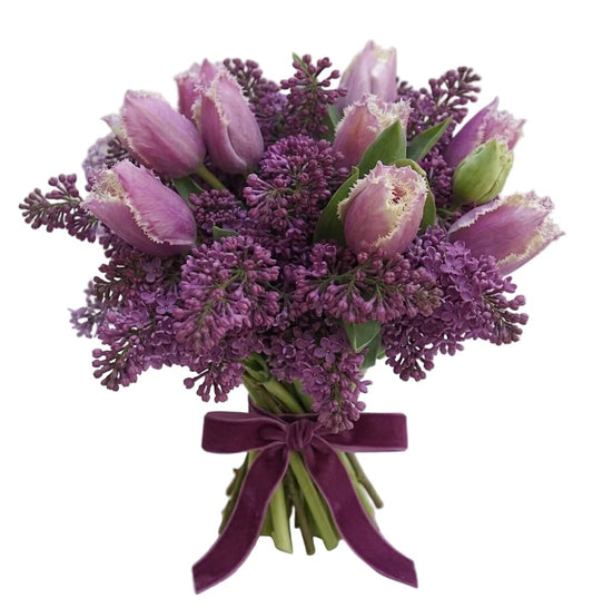 Lilac and Tulips Bouquet - Florist London