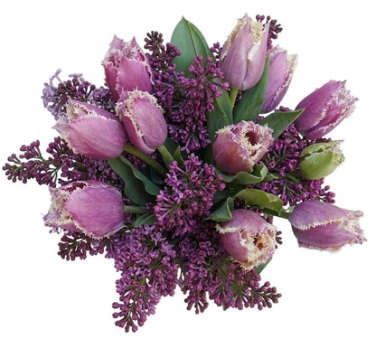 Lilac and Tulips Bouquet - Florist London