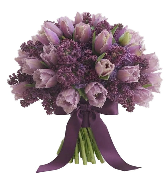 Lilac and Tulips Bouquet - Florist London