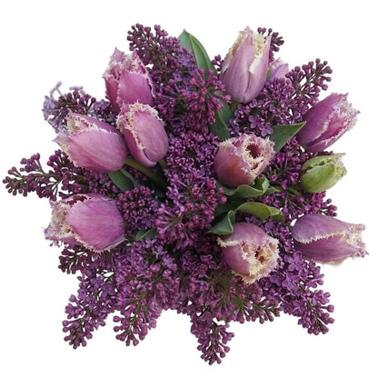 Lilac and Tulips Bouquet - Florist London