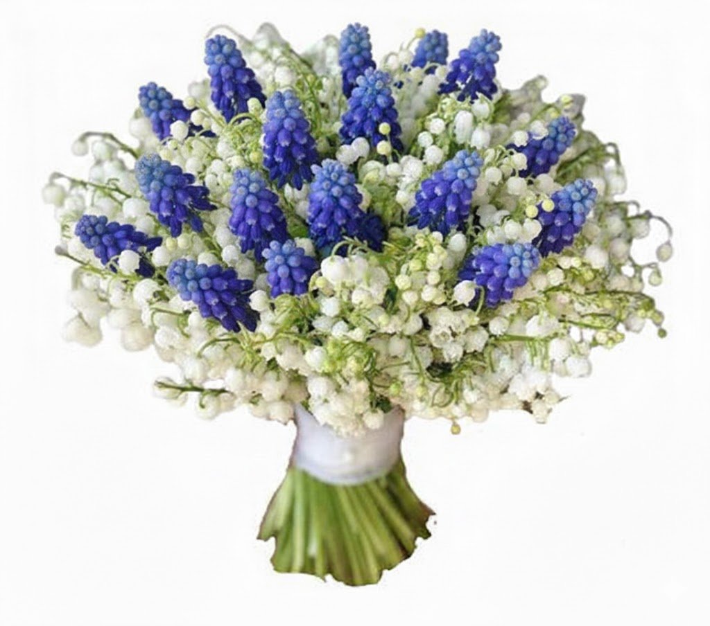Lily of the Valley with Muscari Bouquet - Florist London