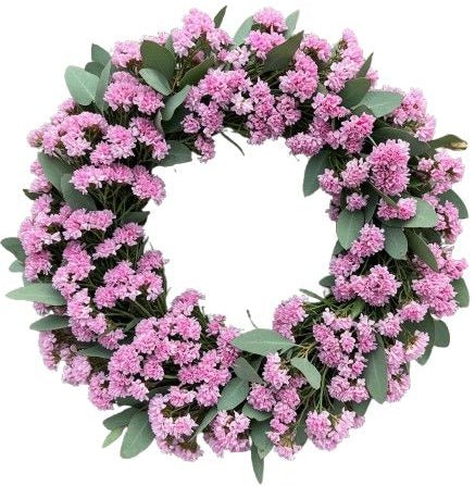 Limonium with Eucalyptus Wreath - Florist London