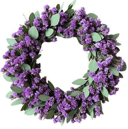Limonium with Eucalyptus Wreath - Florist London
